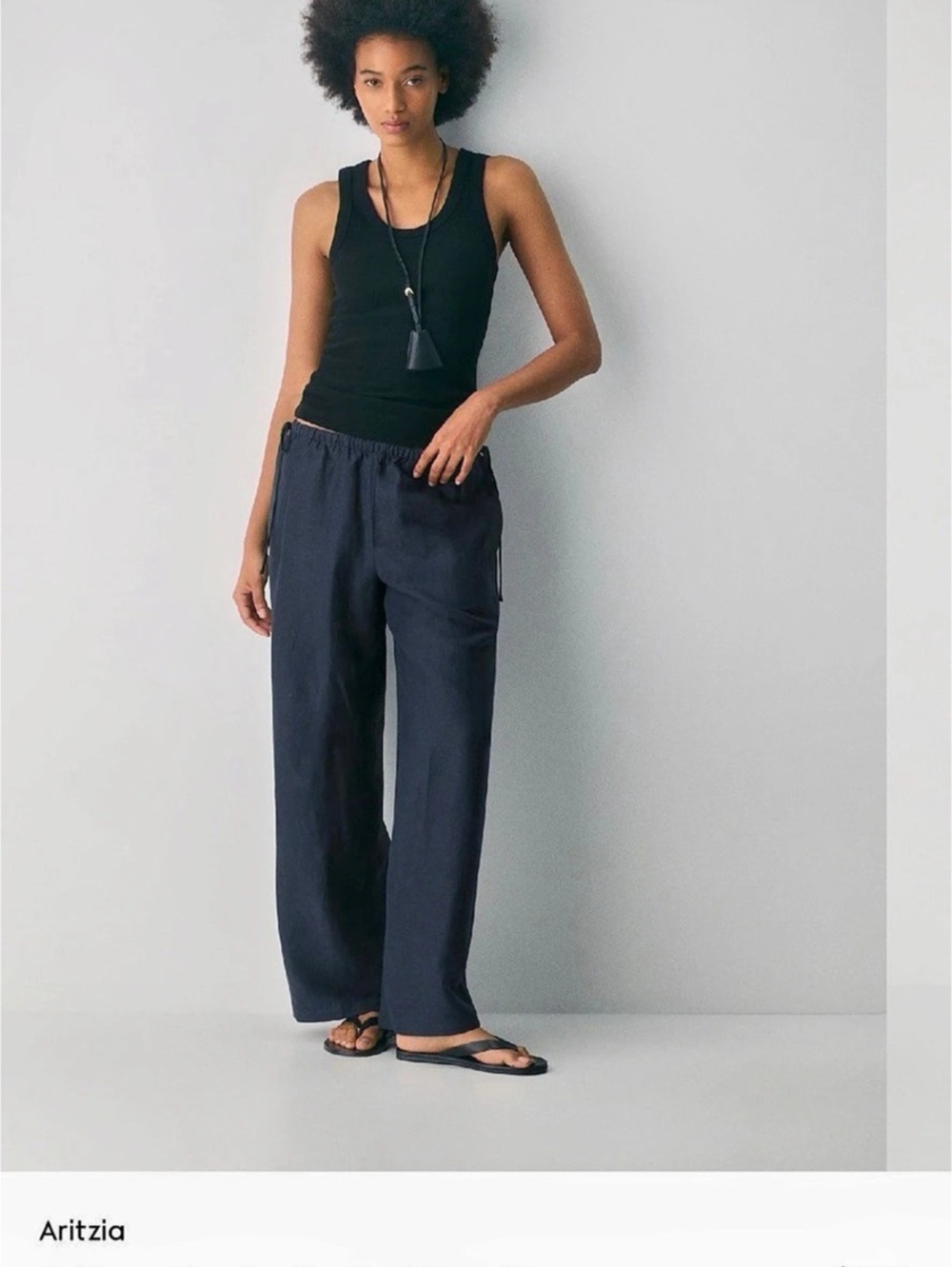 Aritzia Artisan Pant - CruiseLinen in Dark Night Navy